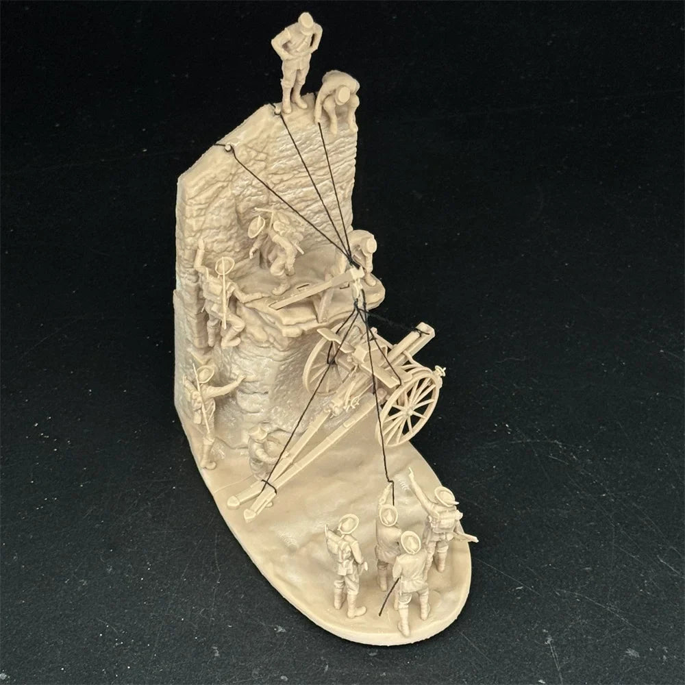 1/72 Scale WWI Italian Alpine Soldiers & Artillery Haul Diorama Resin Kit (11 Figures) - White War Miniatures