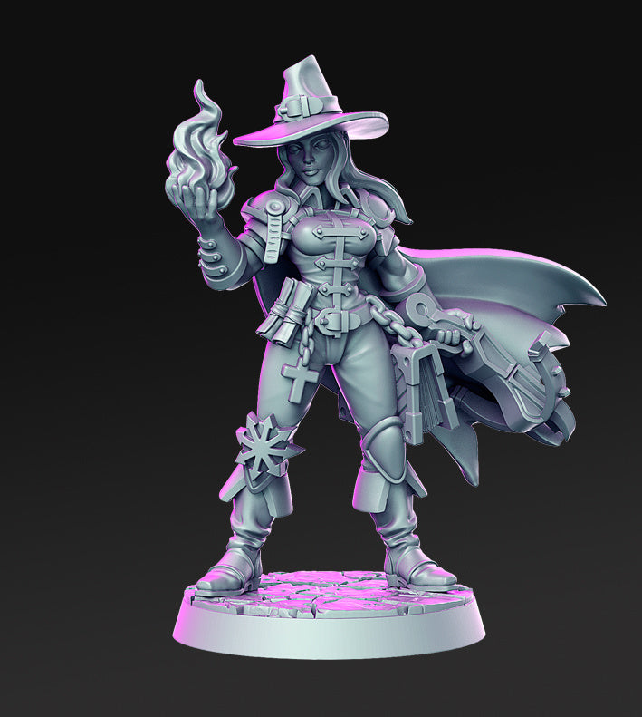 Artificer Mage Salome | The Night Under the Bloody Moon | Fantasy Miniature | RN Estudio