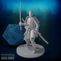 Human Samurai 2 Fighter 28mm Scale Miniature
