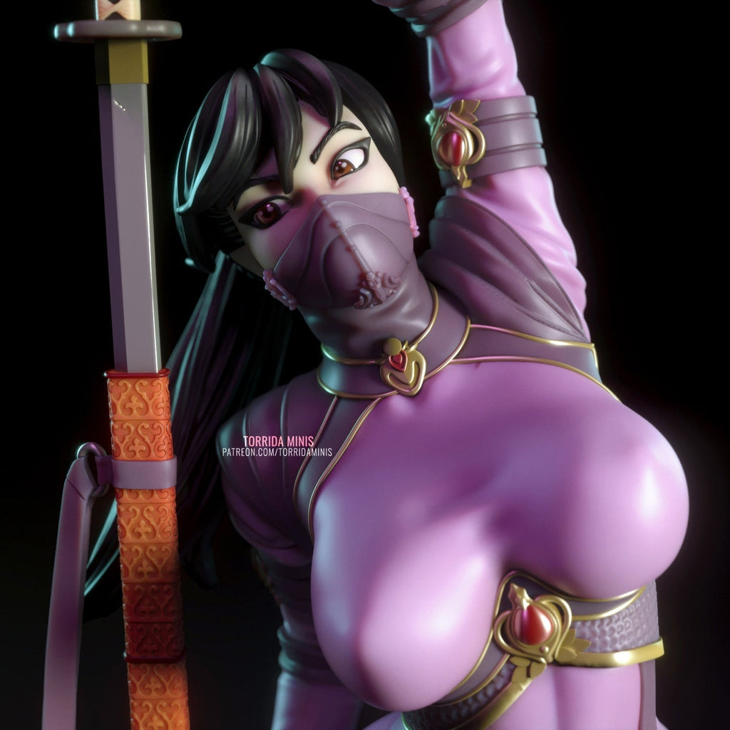 Sara | Pin-Up Statue Fan Art Miniature Unpainted | Torrida Minis