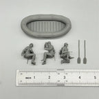 1/35 German Assault Boat Squad (3 Fig) Resin Kit | River Crossing Scene