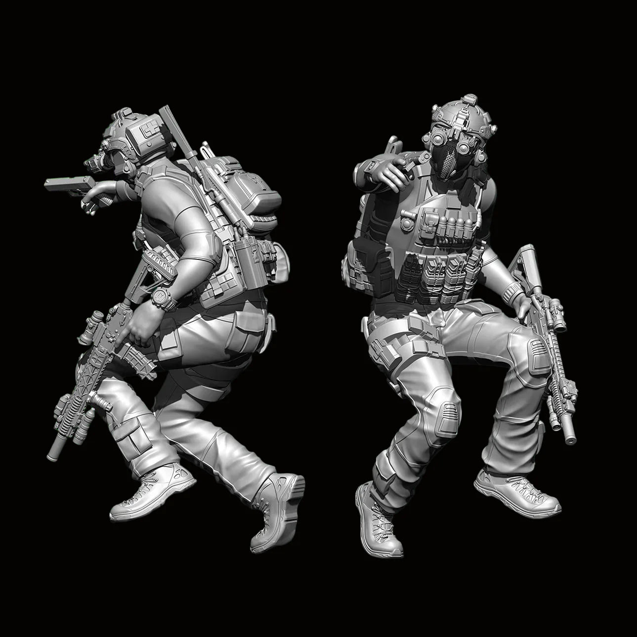 1/24 Scale US Navy SEAL Operator Resin Figure Kit - Dynamic CQB Pistol Action Miniature