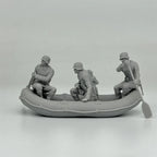1/35 German Assault Boat Squad (3 Fig) Resin Kit | River Crossing Scene