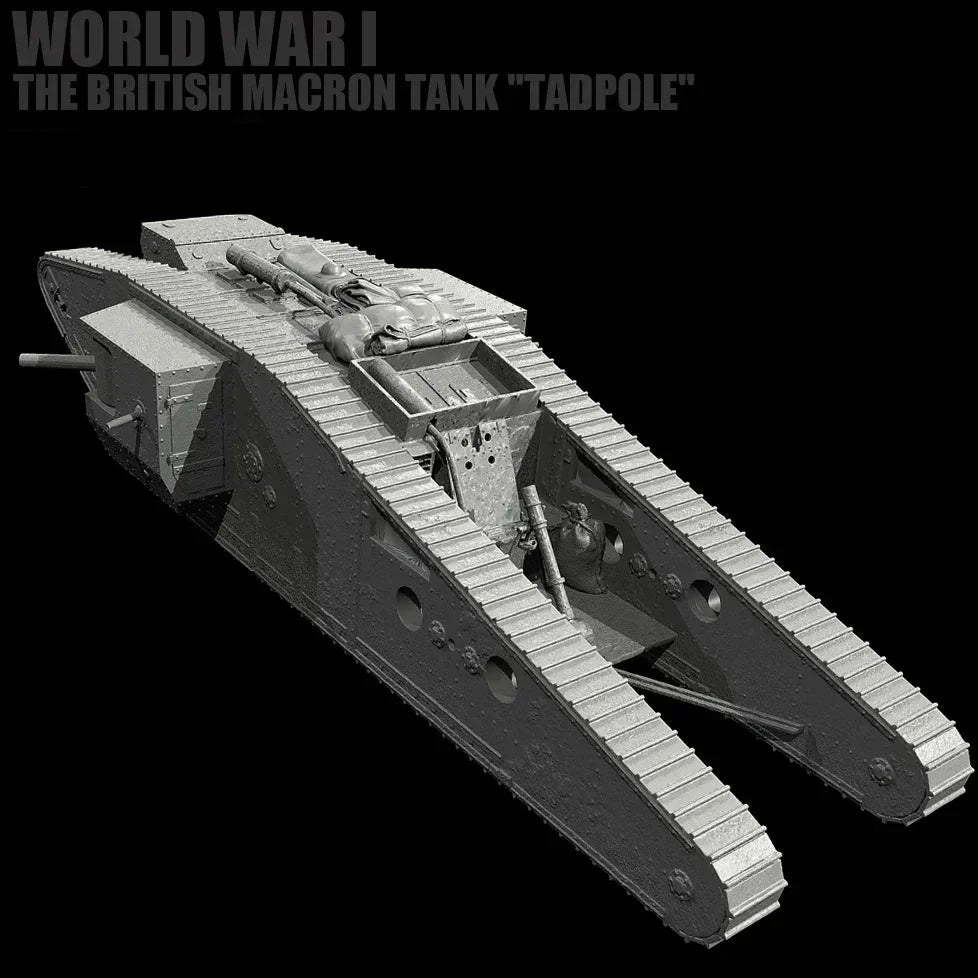 1/35 Scale WWI Tadpole Tank | Resin Model Kit | Self-Assembled Historical Vehicle