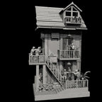 1/35 Scale Resin Soldier Figure Scene | Counter-Terrorism Diorama (8 Soldiers + Scene Platform) | Self-Assembled Model Kit