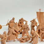 1/72 Scale Medieval Infantry Battle Scene Resin Figure Set (16+ Figures) - Aralcos / Tabletop Miniature