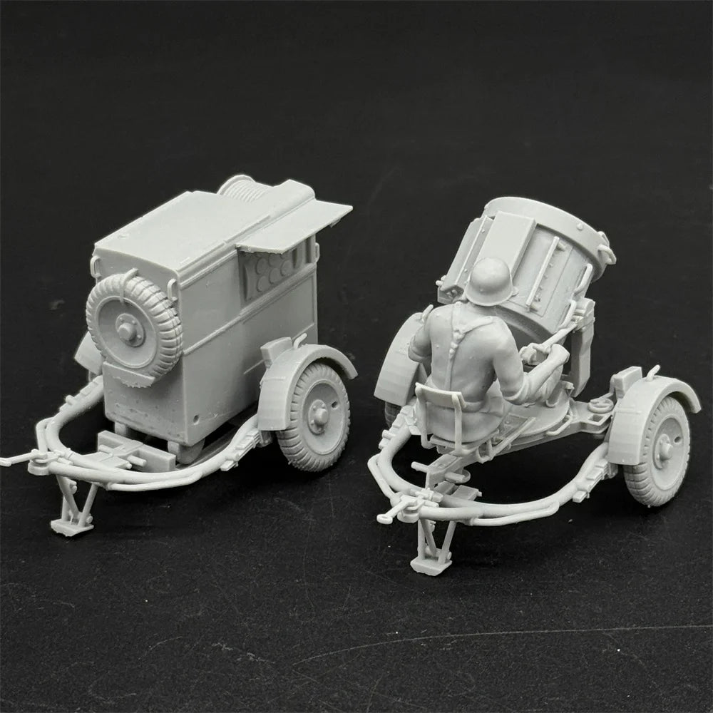 1/35 Scale WWII German Flak Searchlight & Equipment Trailer Set | High-Detail Resin Model Kit