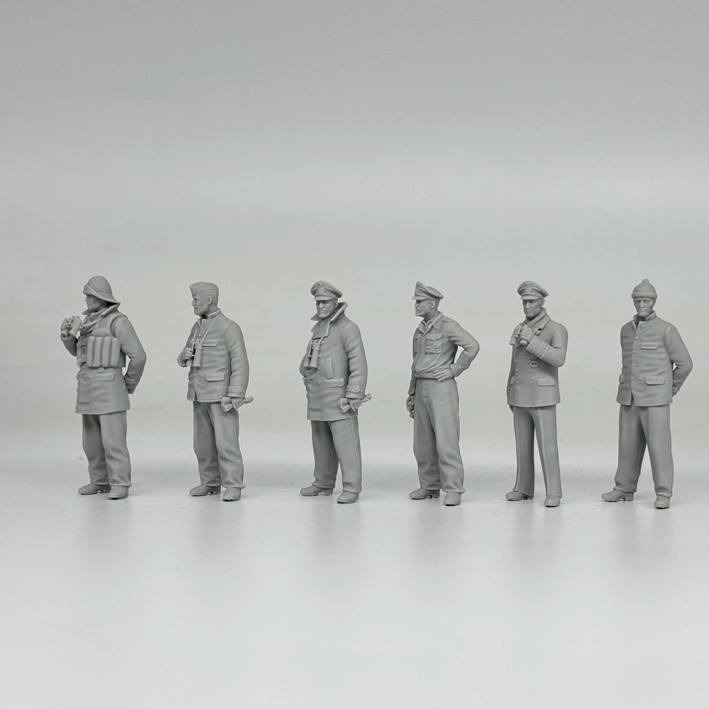 1/35 German U-Boat Crew (6 Fig) Resin Kit | Kriegsmarine Miniature Set