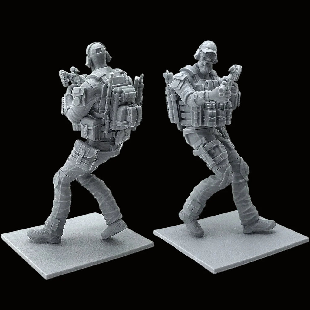 1/24 Scale US Navy SEAL Assaulter Resin Figure Kit - Bearded Operator Rifleman Miniature