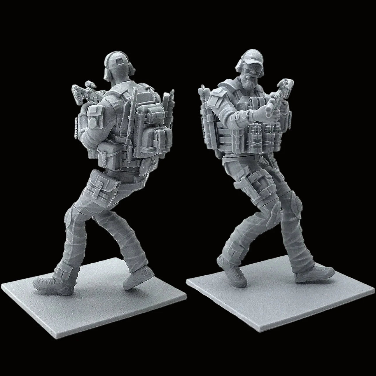 1/24 Scale US Navy SEAL Assaulter Resin Figure Kit - Bearded Operator Rifleman Miniature