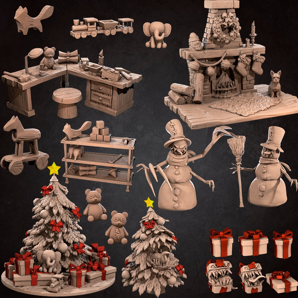 Scenery | Bullet Town Christmas | Fantasy Miniature | Bite the Bullet