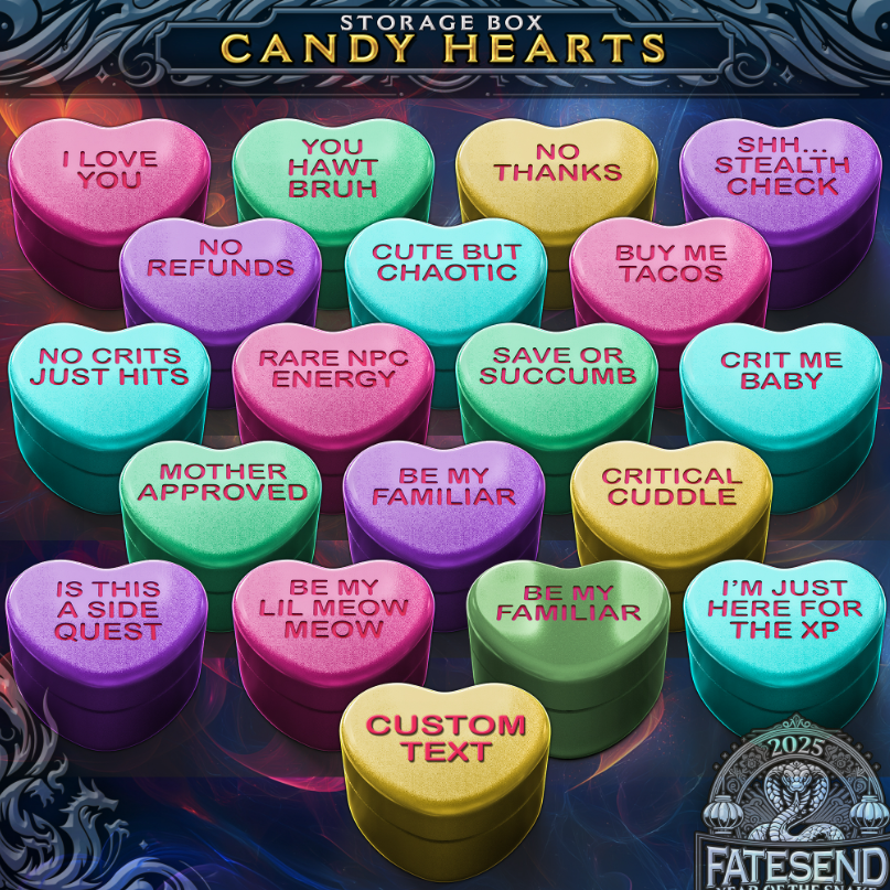 Candy Heart Dice Box