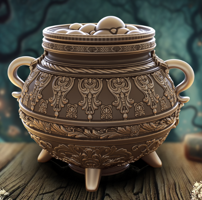 Witches Cauldron Screw-top Dice Box