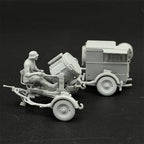 1/35 Scale WWII German Flak Searchlight & Equipment Trailer Set | High-Detail Resin Model Kit