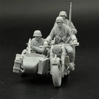 1/35 German Motorcycle w/ MG34 Crew (3 Fig) Resin Kit | WWII Recon