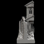 1/35 Scale Ruined European Gothic Building Diorama Base Kit - Urban Combat Scenery