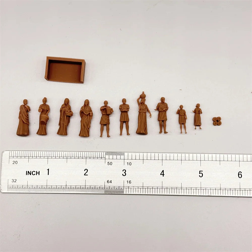 1/72 Scale Roman Imperial Civilian Market / Bakery Scene Resin Figure Set (10 Figures) - Ancient Life Miniature
