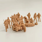 1/72 Scale German Panzergrenadier Combat Group Resin Figure Set (16 Figures) - Tiger Tank Support & Wargaming
