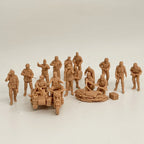 1/72 Scale German Panzergrenadier Combat Group Resin Figure Set (16 Figures) - Tiger Tank Support & Wargaming