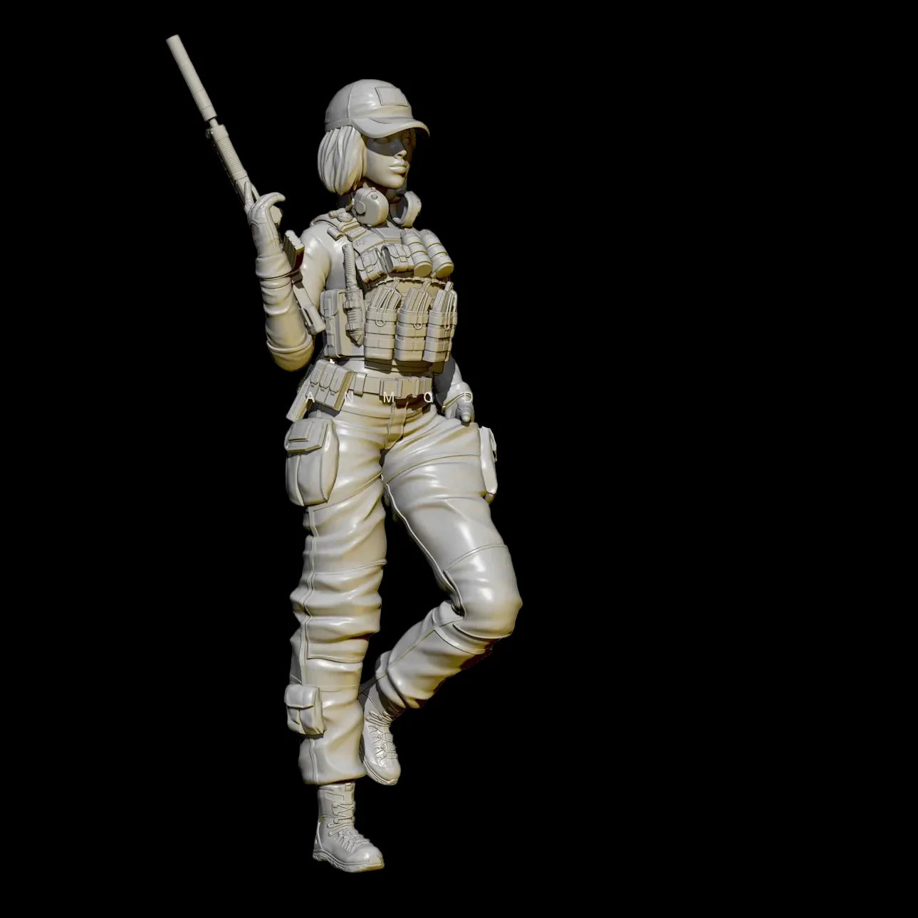 1/24 Scale Modern Tactical female Operative | Premium Resin Model Kit