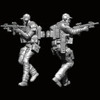 1/24 Scale US Navy SEAL Assaulter Resin Figure Kit - Bearded Operator Rifleman Miniature