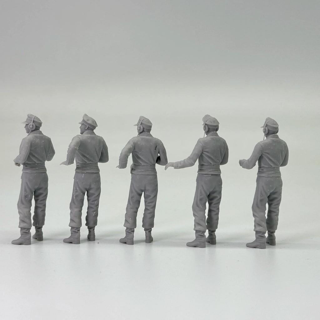 1/35 German Tank Commander Set (5 Fig) Resin Kit | Full/Half Body Vers.