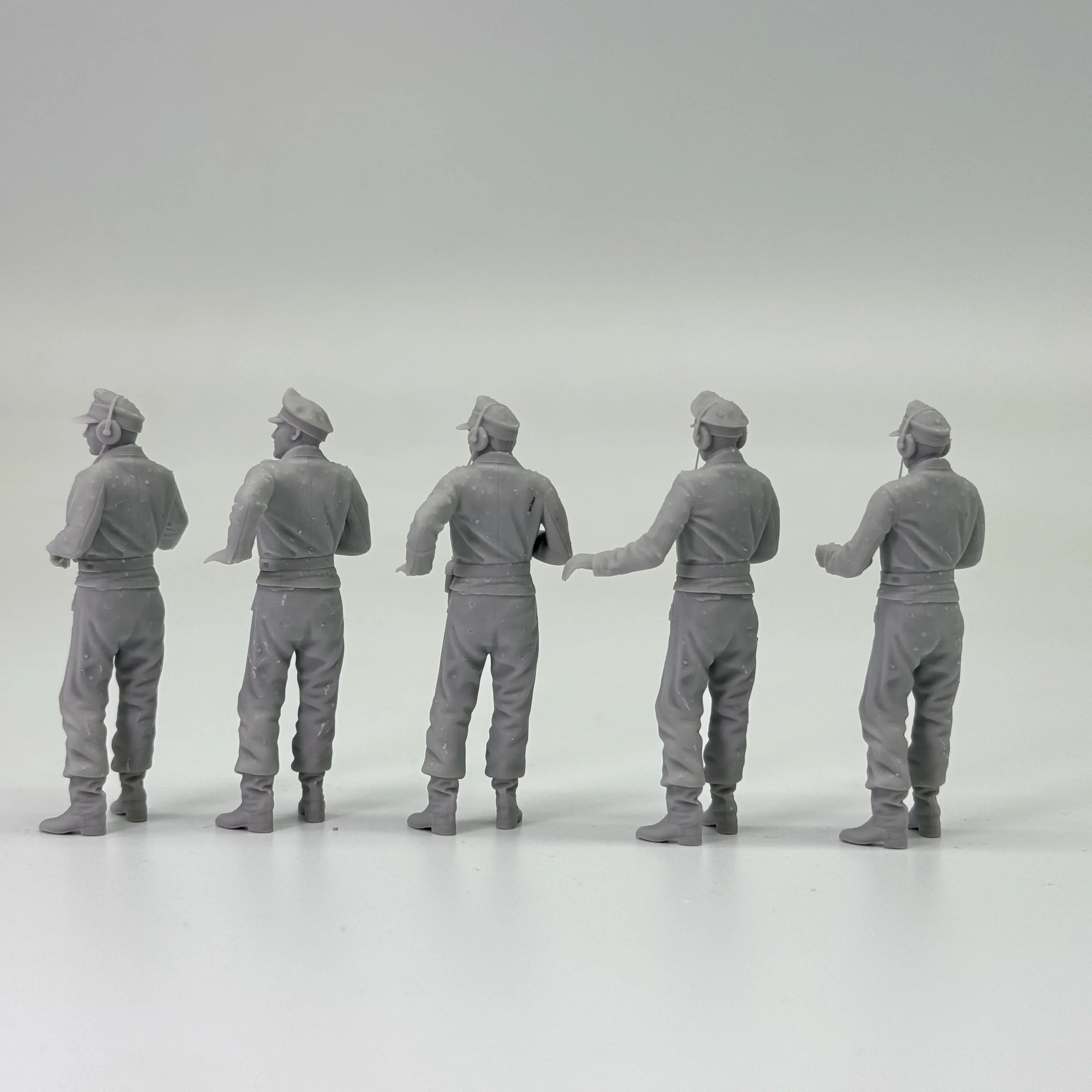 1/35 German Tank Commander Set (5 Fig) Resin Kit | Full/Half Body Vers.