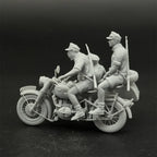 1/35 Scale WWII German Army Motorcycle Sidecar Crew