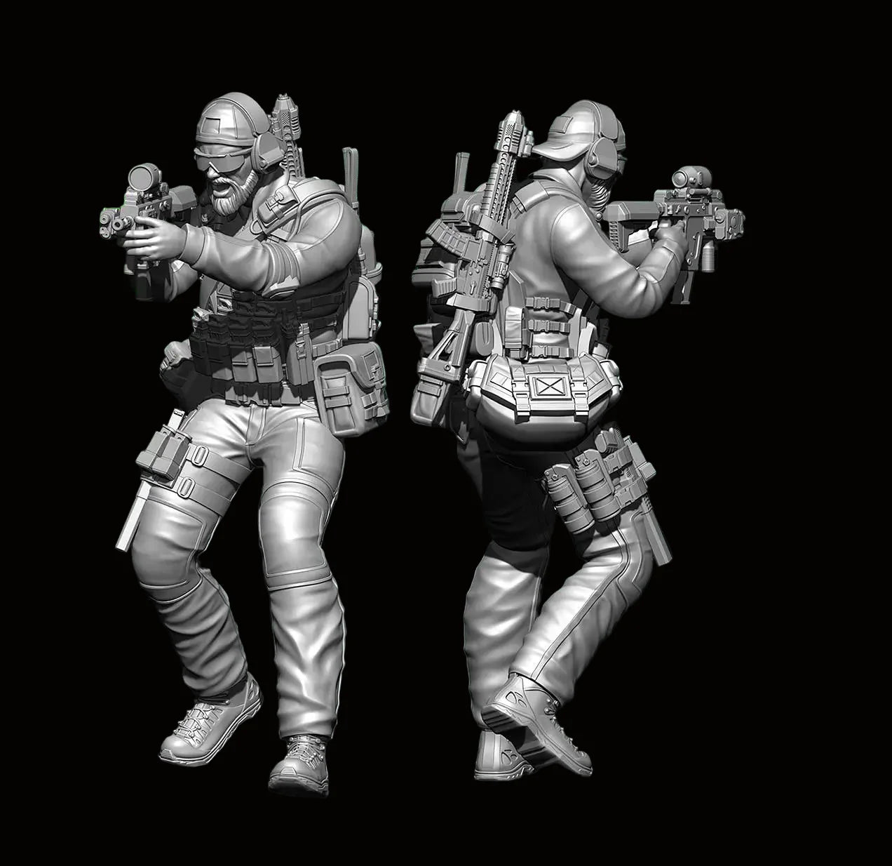 1/35 Scale US Army Special Operator Resin Figure - Bearded Tactical Infantry Kit