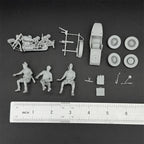 1/35 Scale WWII German Army Motorcycle Sidecar Crew