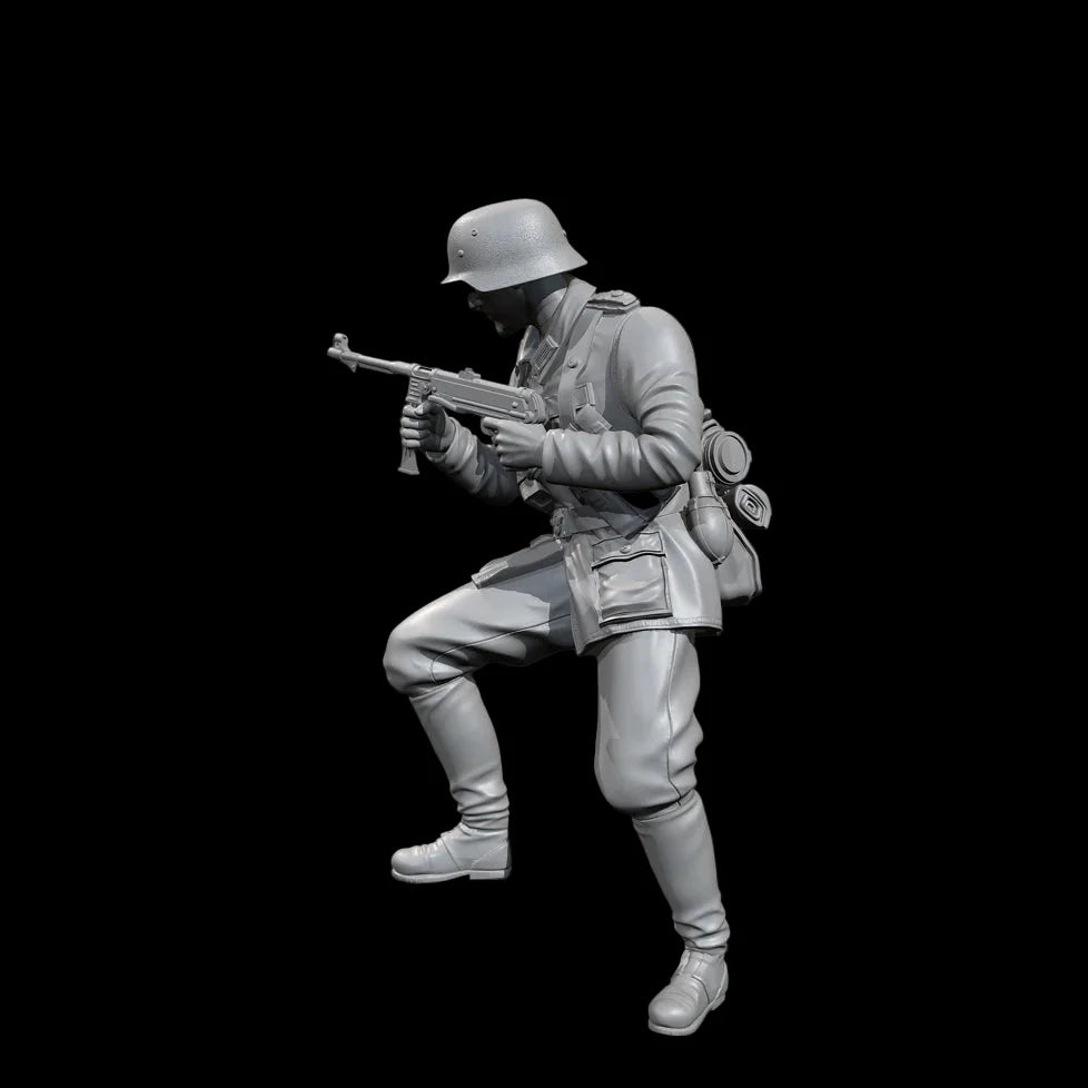 1/35 Scale WWII German Infantry SMG Gunner Resin Figure Kit - Urban Combat Miniature