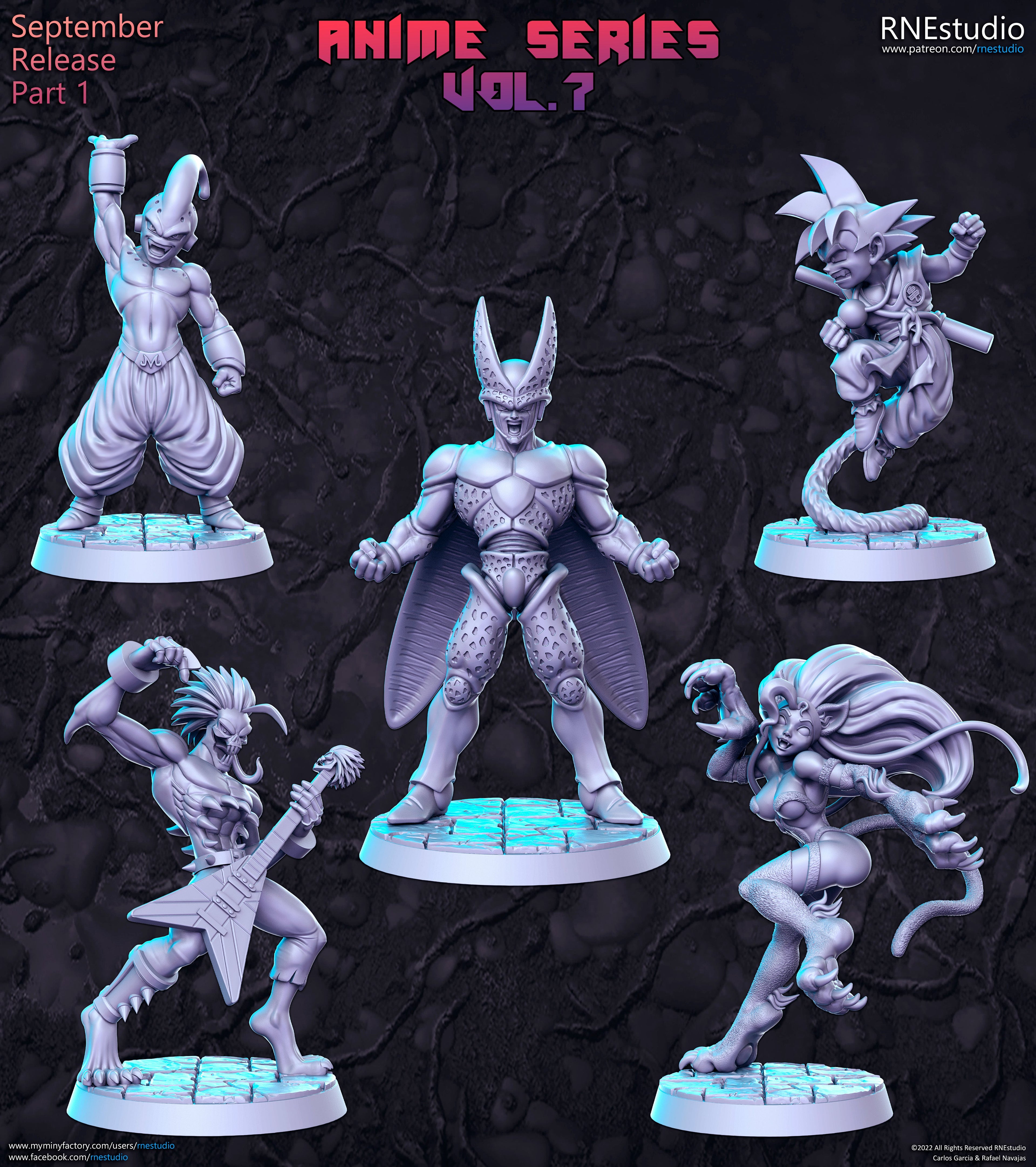 Anime Series Vol 7 Miniatures | Fantasy Miniature | RN Estudio