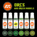 AK Interactive 3rd Gen Acrylics Orcs & Green Creatures Set (AK11600)