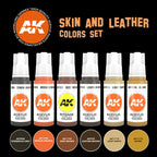 AK Interactive 3rd Gen Acrylic Skin & Leather Colors Set AK11613
