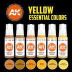 AK Interactive 3rd GenAcrylic Yellow Essential Colors Set AK11615