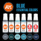 AK Interactive 3rd Gen Acrylic Blue Essential Colors Set AK11618