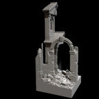 1/35 Scale Ruined European Gothic Building Diorama Base Kit - Urban Combat Scenery