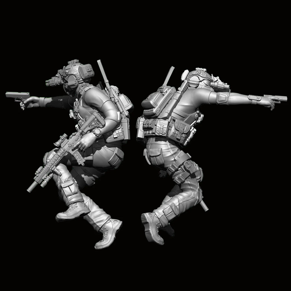 1/24 Scale US Navy SEAL Operator Resin Figure Kit - Dynamic CQB Pistol Action Miniature