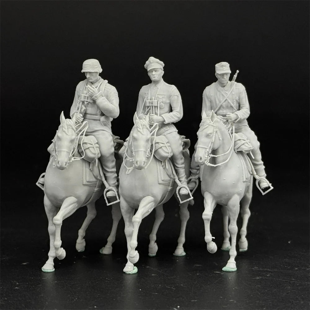 1/35 Scale WWII German Cavalry | 3-Figure Premium Resin Set
