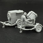 1/35 Scale WWII German Flak Searchlight & Equipment Trailer Set | High-Detail Resin Model Kit