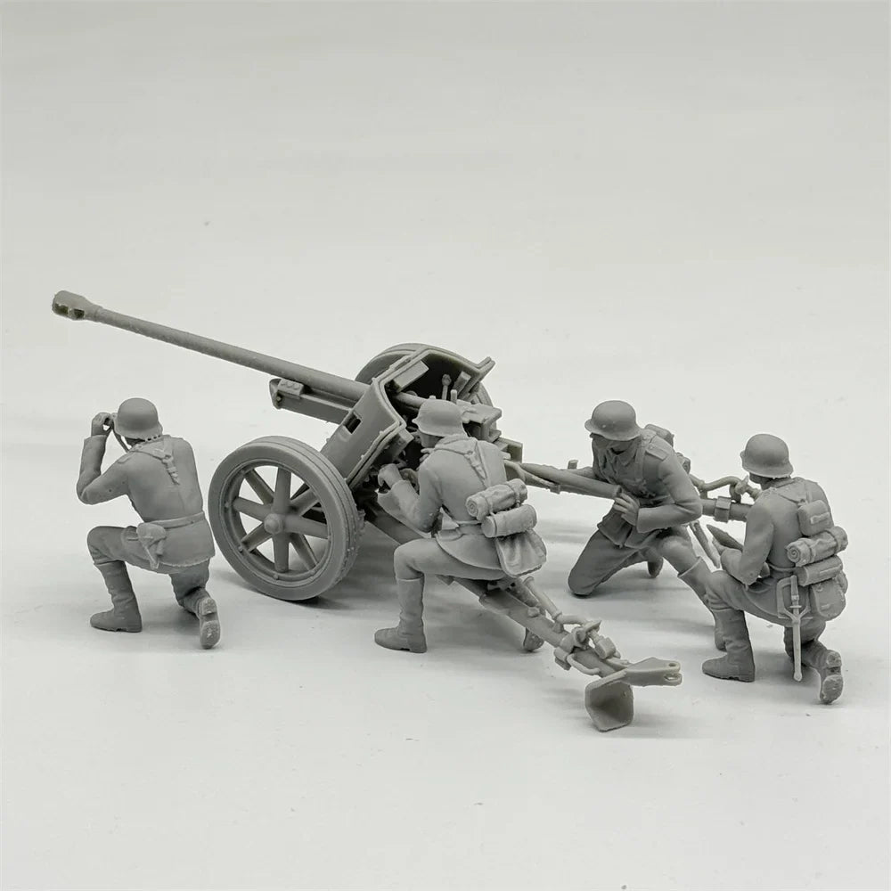 1/35 German PaK 38 Anti-Tank Gun w/ 4 Crew Resin Kit | WW2 Military