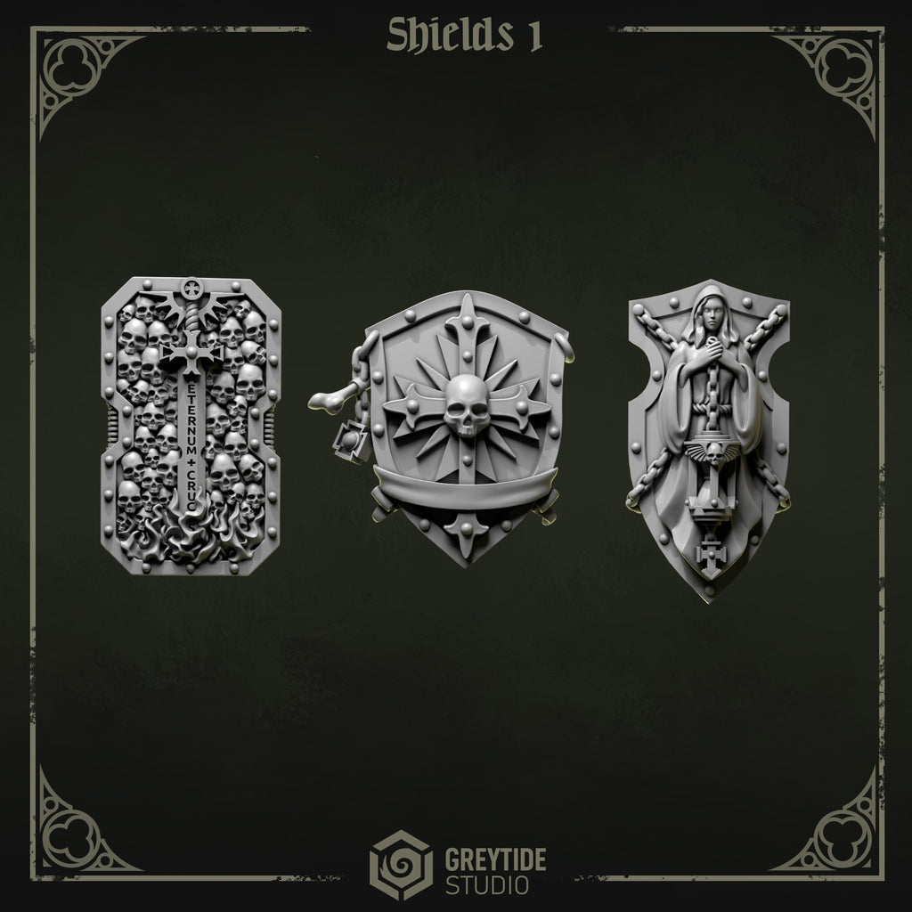 Shields Pack 1 | Eternal Pilgrims | Conversion Bits For 28mm 32mm Sci-fi Marines