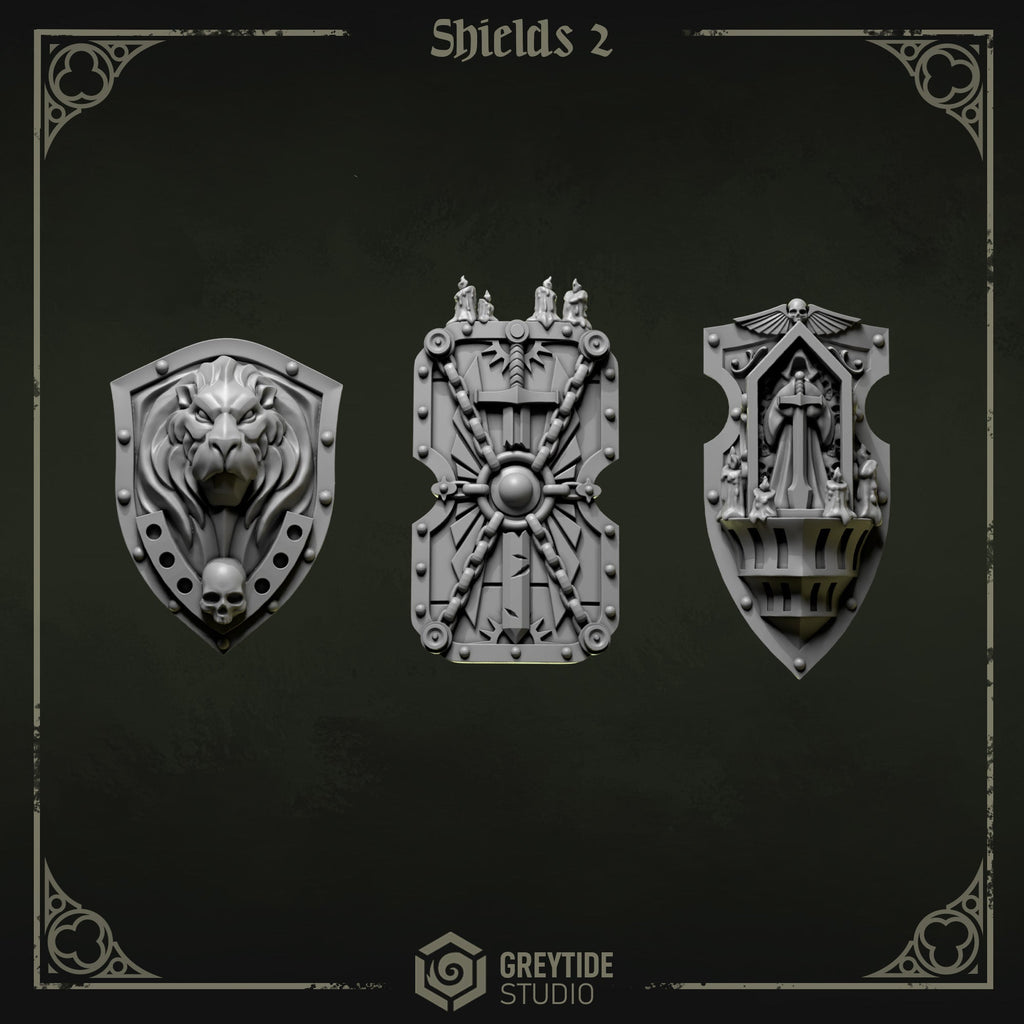 Shields Pack 1 | Eternal Pilgrims | Conversion Bits For 28mm 32mm Sci-fi Marines