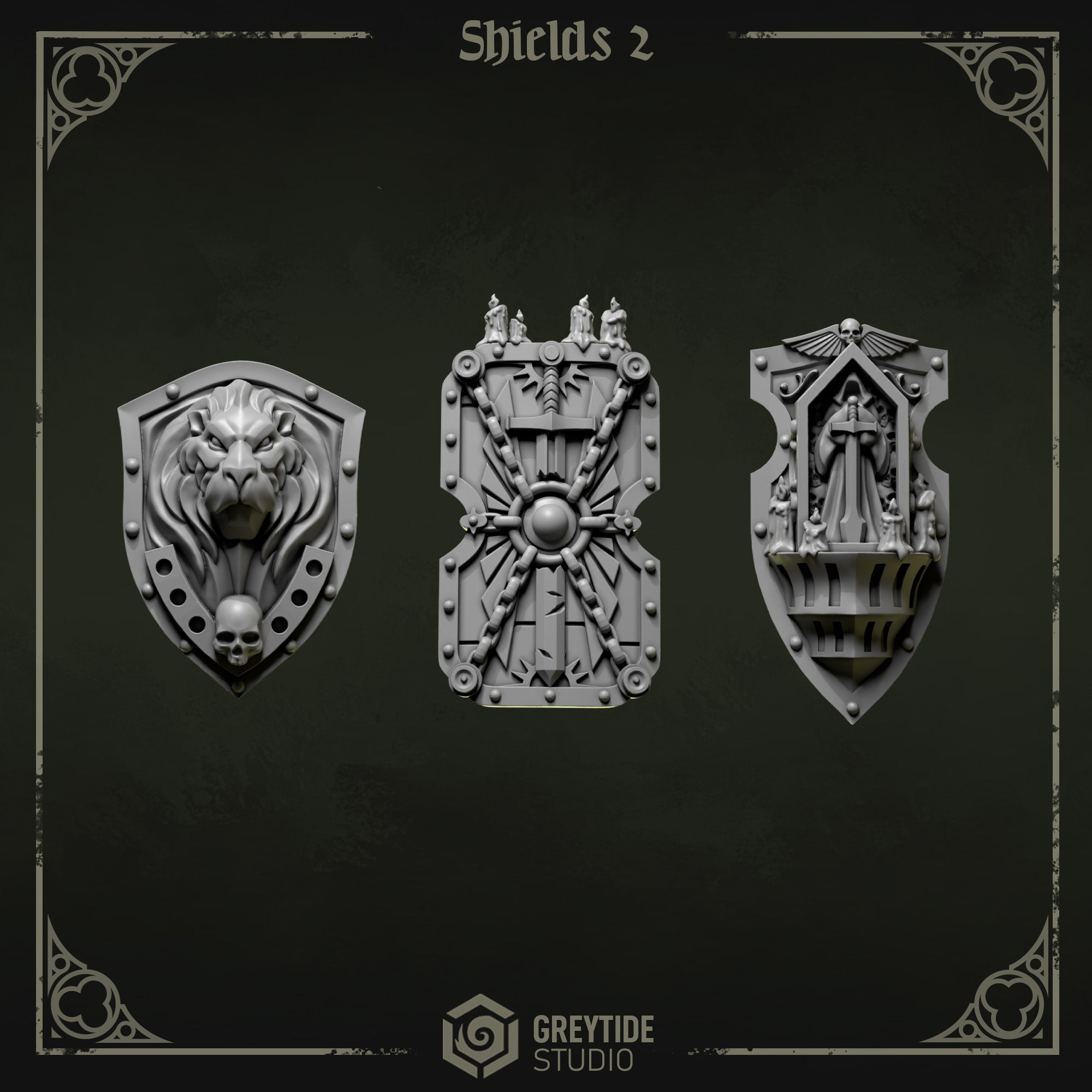 Shields Pack 1 | Eternal Pilgrims | Conversion Bits For 28mm 32mm Sci-fi Marines