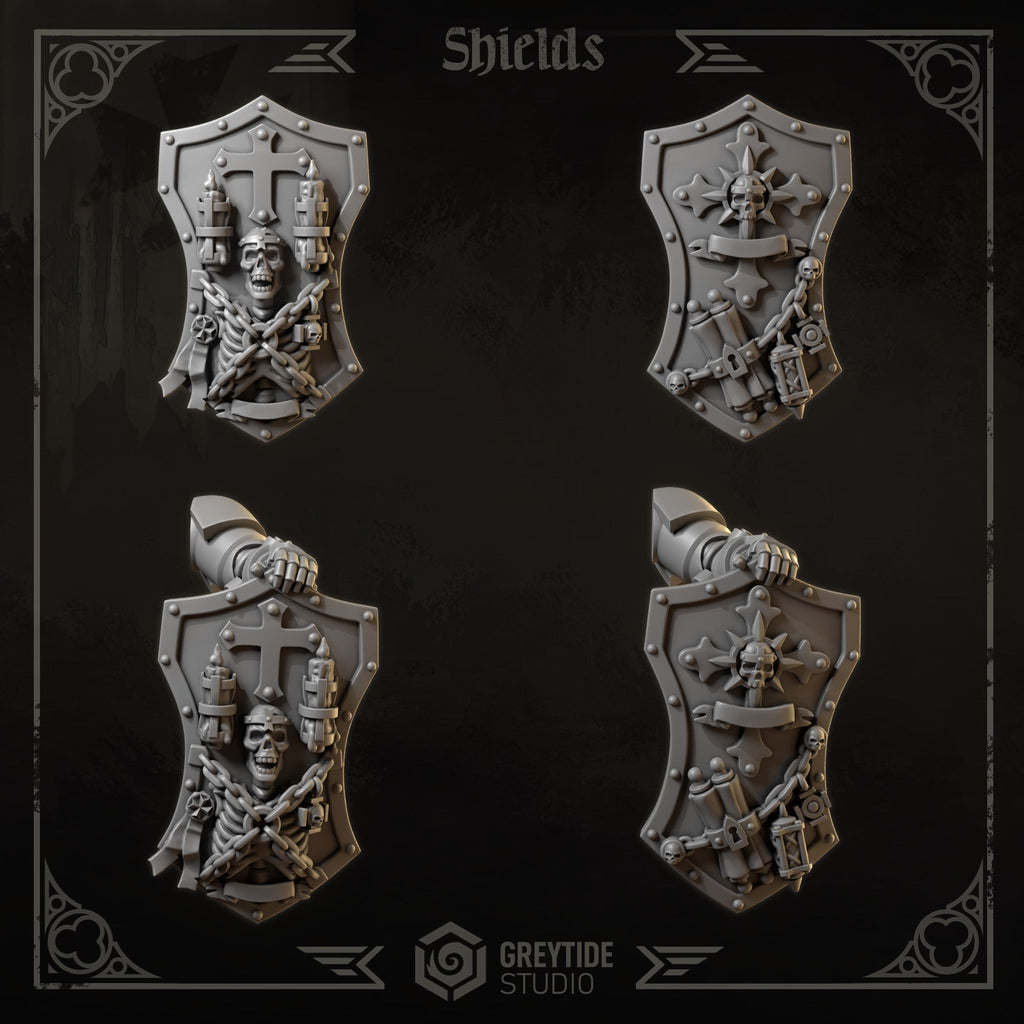 Shields Pack | Eternal Crusaders | Conversion Bits For 28mm 32mm Sci-fi Marines