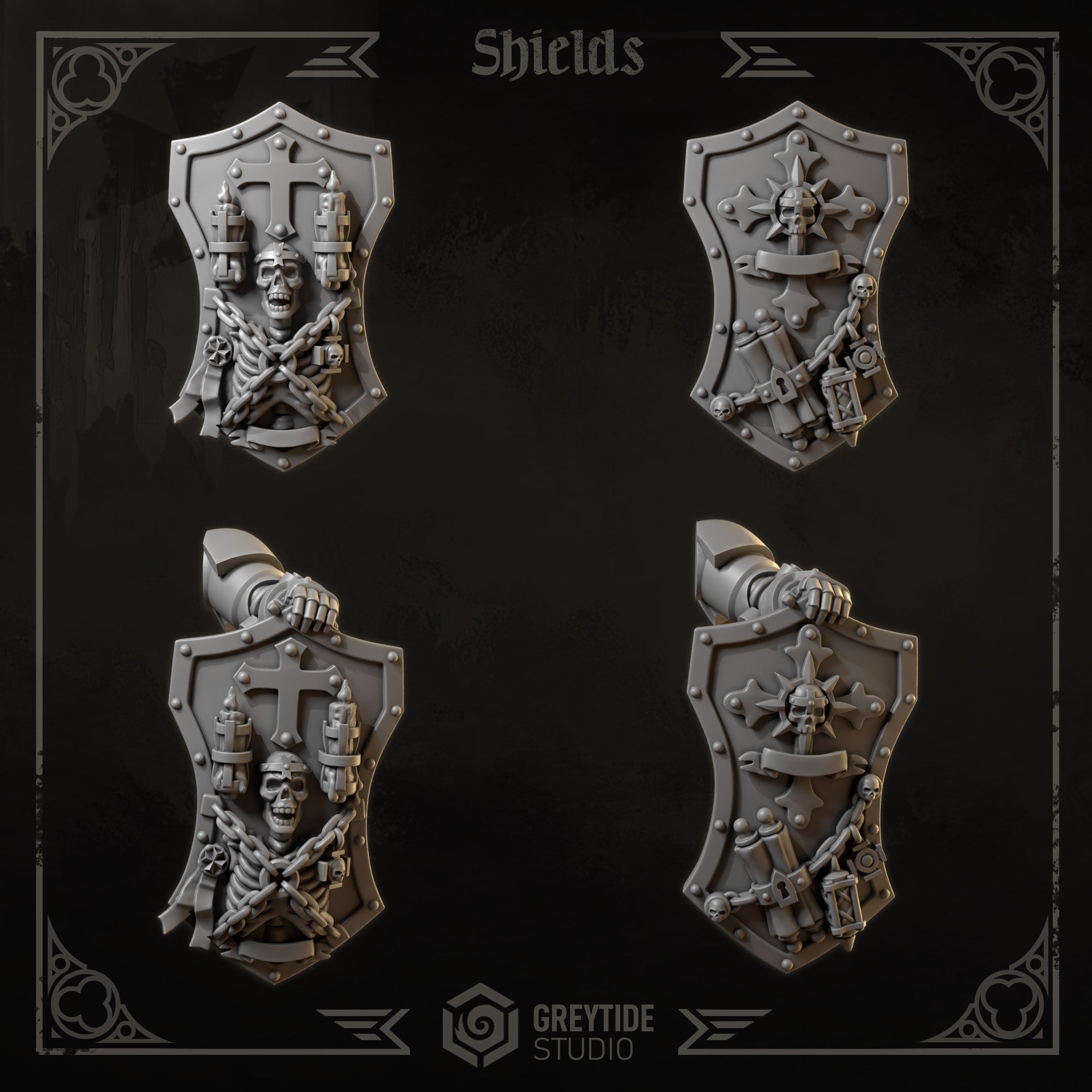 Shields Pack | Eternal Crusaders | Conversion Bits For 28mm 32mm Sci-fi Marines