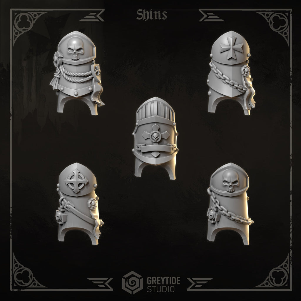 Armour Greaves & Accessories | Eternal Crusaders | Conversion Bits For 28mm 32mm Sci-fi Marines