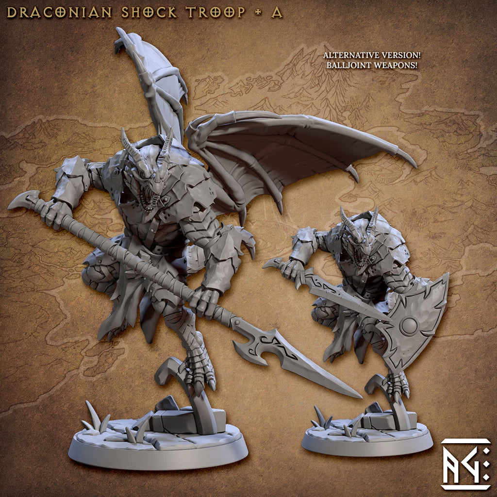 Draconian Scourge Miniatures (Full Set) | Fantasy D&D Miniature | Artisan Guild