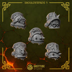 Pauldrons Pack 3 Anvil Wardens Conversion Bits For 28mm 32mm Sci-fi Space Knights