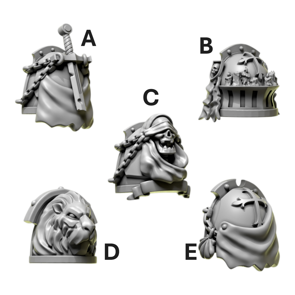 Shoulder Pad Pauldrons 1 | Eternal Pilgrims | Conversion Bits For 28mm 32mm Sci-fi Marines